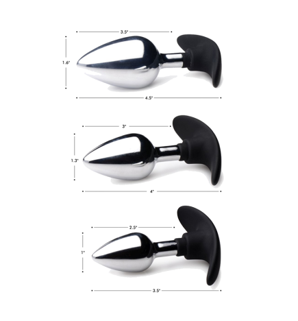 Dark Invader Metal and Silicone Anal Plug