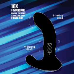 10X P-Massage Silicone Prostate Stimulator with Stroking Bead