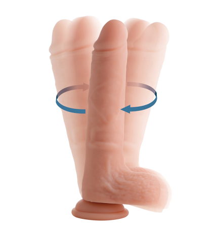 Vibrating and Rotating Remote Control Silicone Dildo with Balls
