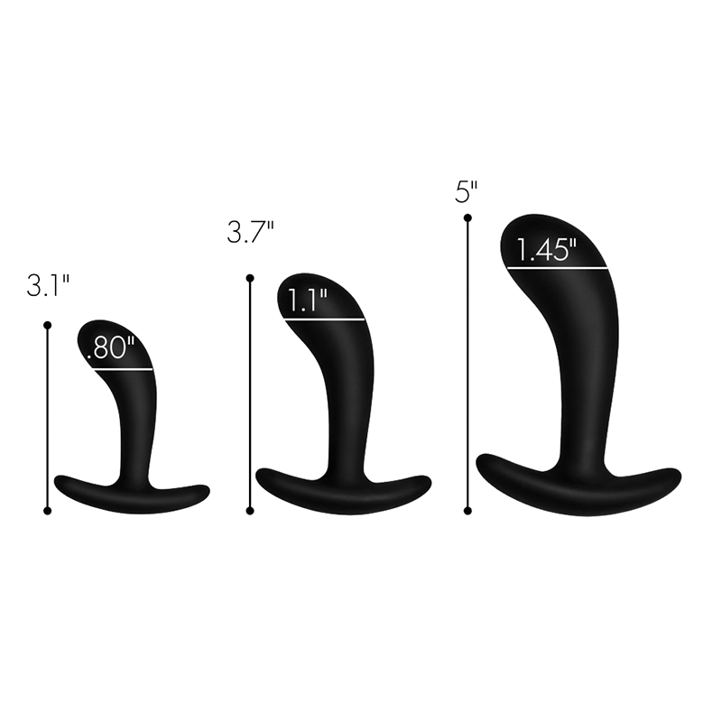 Dark Delights 3 Piece Curved Anal Trainer Set