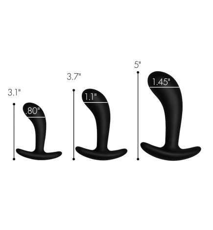 Dark Delights 3 Piece Curved Anal Trainer Set