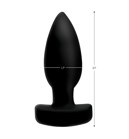 The Taper 10X Smooth Silicone Remote Control Vibrating Butt Plu