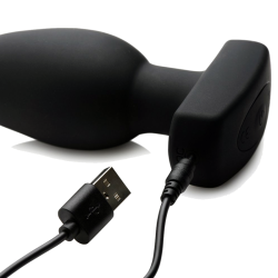The Taper 10X Smooth Silicone Remote Control Vibrating Butt Plu