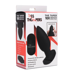 The Taper 10X Smooth Silicone Remote Control Vibrating Butt Plu