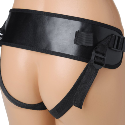 10X Groove Harness with Vibrating and Rotating Silicone Dildo