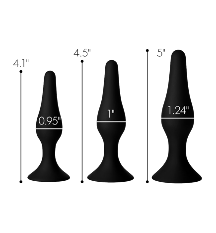 Triple Spire Tapered Silicone Anal Trainer Set