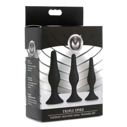 Triple Spire Tapered Silicone Anal Trainer Set