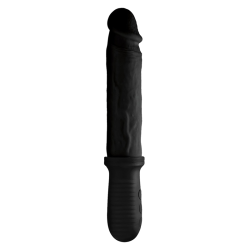 8X Auto Pounder Vibrating and Thrusting Dildo - Black