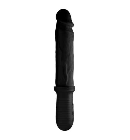 8X Auto Pounder Vibrating and Thrusting Dildo - Black