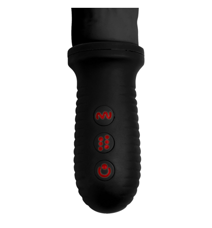 8X Auto Pounder Vibrating and Thrusting Dildo - Black