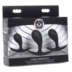 Dark Droplets 3 Piece Curved Silicone Anal Trainer Set