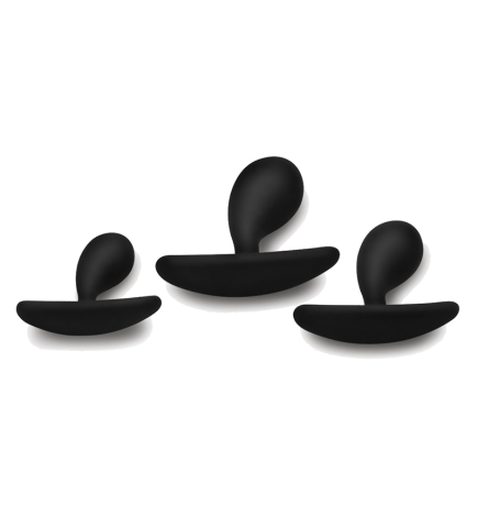Dark Droplets 3 Piece Curved Silicone Anal Trainer Set