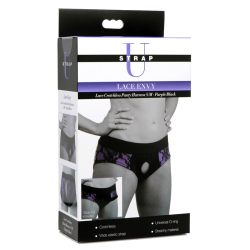 Lace Envy Crotchless Panty Harness (Purple)