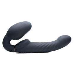 Ergo-Fit Twist Inflatable Vibrating Strapless Strap-on (Black)
