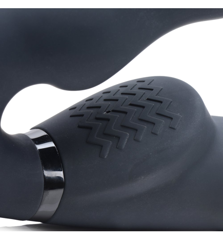 Ergo-Fit Twist Inflatable Vibrating Strapless Strap-on (Black)