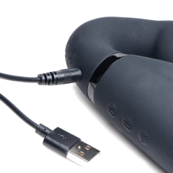 Ergo-Fit Twist Inflatable Vibrating Strapless Strap-on (Black)