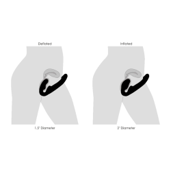 Ergo-Fit Twist Inflatable Vibrating Strapless Strap-on (Black)