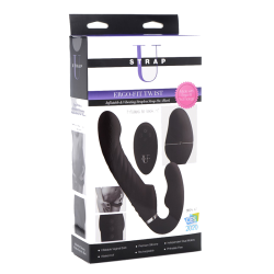 Ergo-Fit Twist Inflatable Vibrating Strapless Strap-on (Black)