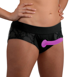 Lace Envy Pegging Set with Lace Crotchless Panty Harness