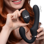 10X Vibrating Silicone Strapless Strap-on (Black)