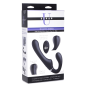 10X Vibrating Silicone Strapless Strap-on (Black)