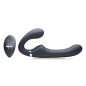 10X Vibrating Silicone Strapless Strap-on (Black)