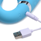 10X Vibrating Silicone Strapless Strap-on (Blue)