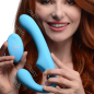 10X Vibrating Silicone Strapless Strap-on (Blue)
