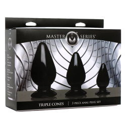 Triple Cones 3 Piece Anal Plug Set