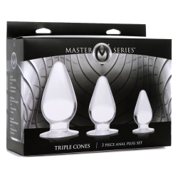 Triple Cones 3 Piece Anal Plug Set