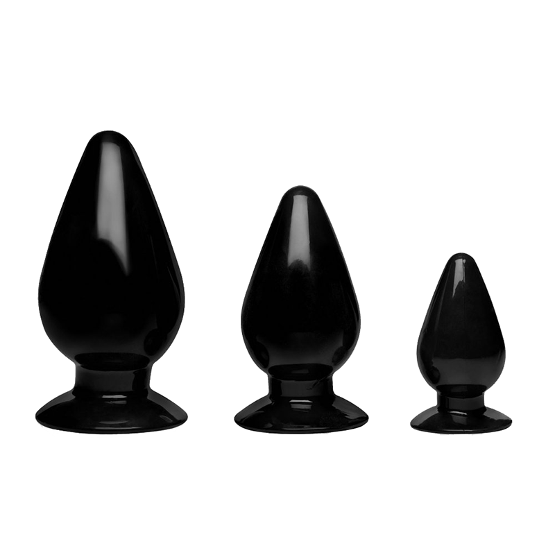Triple Cones 3 Piece Anal Plug Set Triple Cones 3 Piece Anal Plug Set