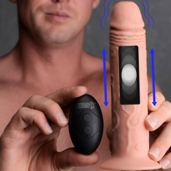 7X Remote Control Vibrating and Thumping Dildo