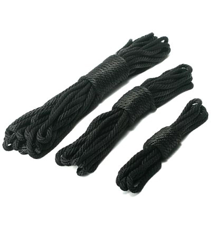 Premium Black Nylon Bondage Rope