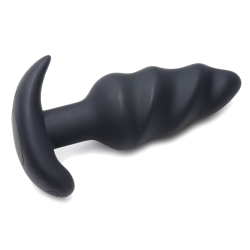 Remote Control 21X Vibrating Silicone Swirl Butt Plug