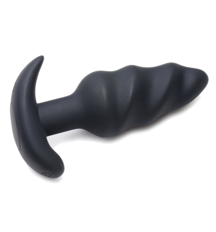 Remote Control 21X Vibrating Silicone Swirl Butt Plug