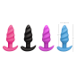 Remote Control 21X Vibrating Silicone Swirl Butt Plug
