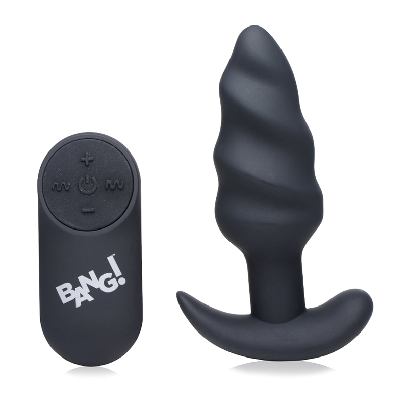 Remote Control 21X Vibrating Silicone Swirl Butt Plug