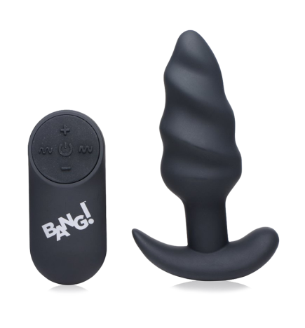 Remote Control 21X Vibrating Silicone Swirl Butt Plug