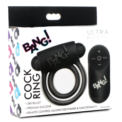 Remote Control 28X Vibrating Cock Ring and Bullet