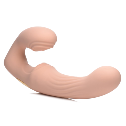 15X U-Pulse Silicone Pulsating Strapless Strap-on (Blush)