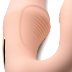 15X U-Pulse Silicone Pulsating Strapless Strap-on (Blush)