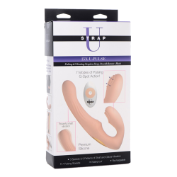 15X U-Pulse Silicone Pulsating Strapless Strap-on (Blush)