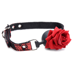 Silicone Ball Gag with Rose