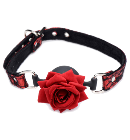 Silicone Ball Gag with Rose