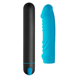 XL Silicone Bullet and Ribbed Sleeve