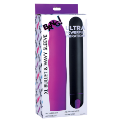 XL Silicone Bullet and Wavy Sleeve