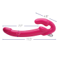 7X Revolver Slim 8 inch Vibrating Strapless Strap-on