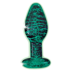 Glow-In-The-Dark Glass Anal Plug