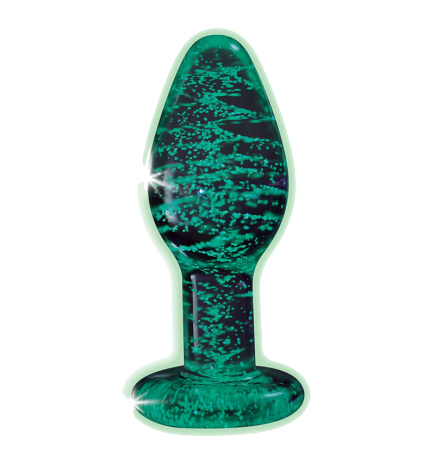 Glow-In-The-Dark Glass Anal Plug