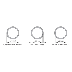 Silicone Tubing, 1/8" ID x 1/4" OD